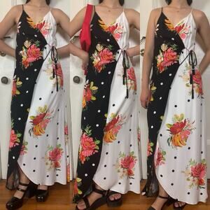 Farm rio floral print wrap maxi dress